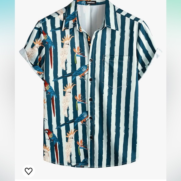 vatpave Other - VATPAVE Mens Hawaiian Casual Tropical Short Sleeve Button Down Summer Shirt